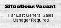 Far East General Sales Manager Required